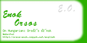 enok orsos business card