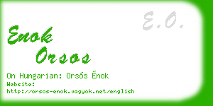 enok orsos business card